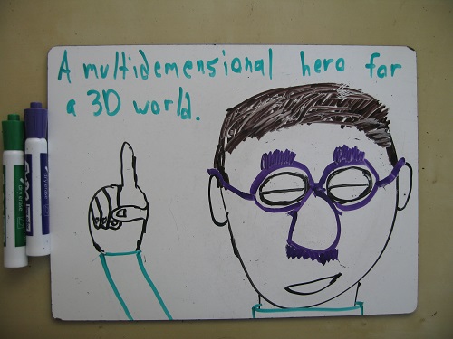 Historical inaccuracy: Groucho Marx glasses are black, not purple.