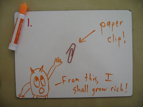 Paper clip not strictly necessary.