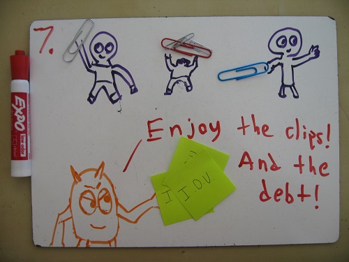 I know what you're thinking. Why doesn't the middle vagabond appear to have a head? Well, tune in to Step #15 for an exciting twist.