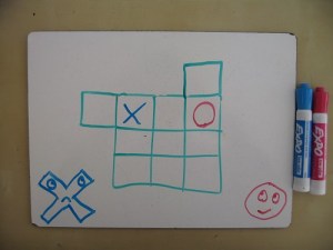 This is one of O's best moves... in the sense that X now needs to use its second "grow" in order to win in three.