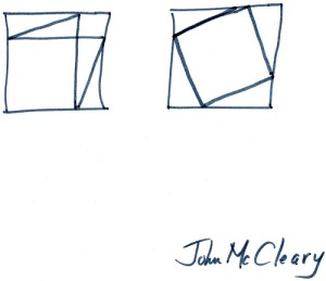 "I gave a talk with those two symbols as the title," John explained to me.