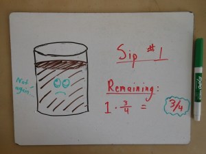 I'm not personally in the habit of gulping down 1/4 of a scalding hot coffee in one swallow. But for math--anything!