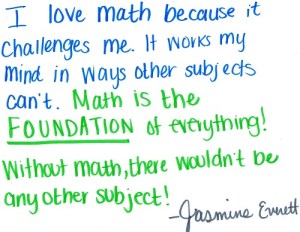 Jasmine nails it. Easy to forget, in my usual Facebook-induced stupor, how valuable a good challenge is.