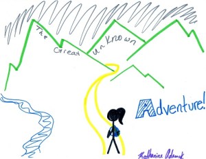 I wish I could draw ponytails that well. Or rivers, for that matter.