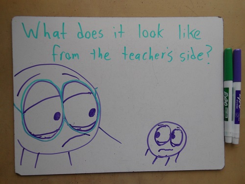 Like a little gumball leaning away from you.