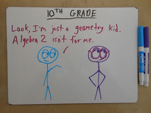 ... meet Algebra Kid's arch-nemesis: Geometry Kid! (C)