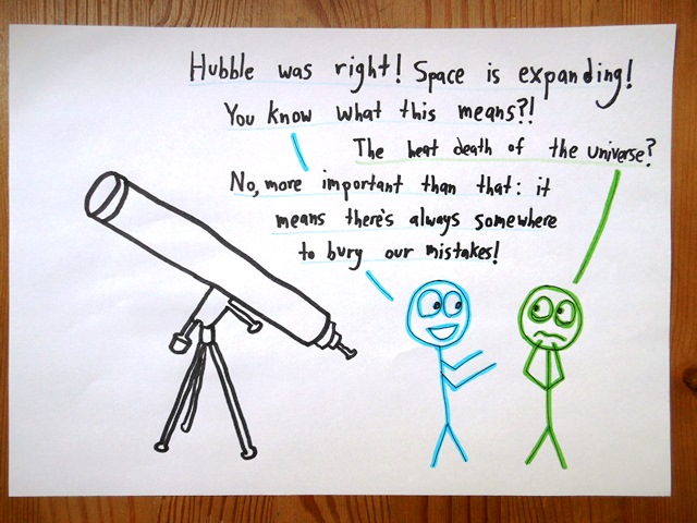 Although it's prohibitively expensive to fuel a rocket that can get our mistakes all the way there.