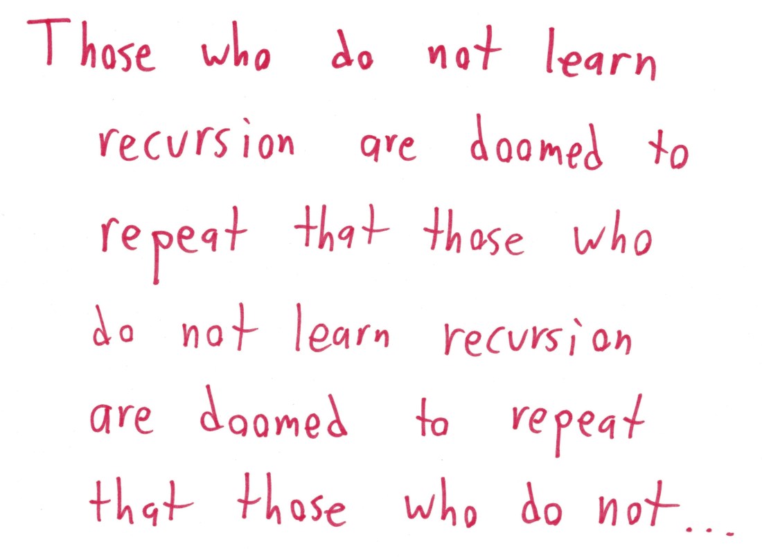 2017.11.9 those who do not learn recursion