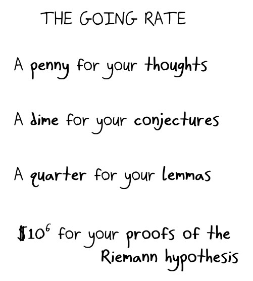2018.4.26 the going rate for thoughts